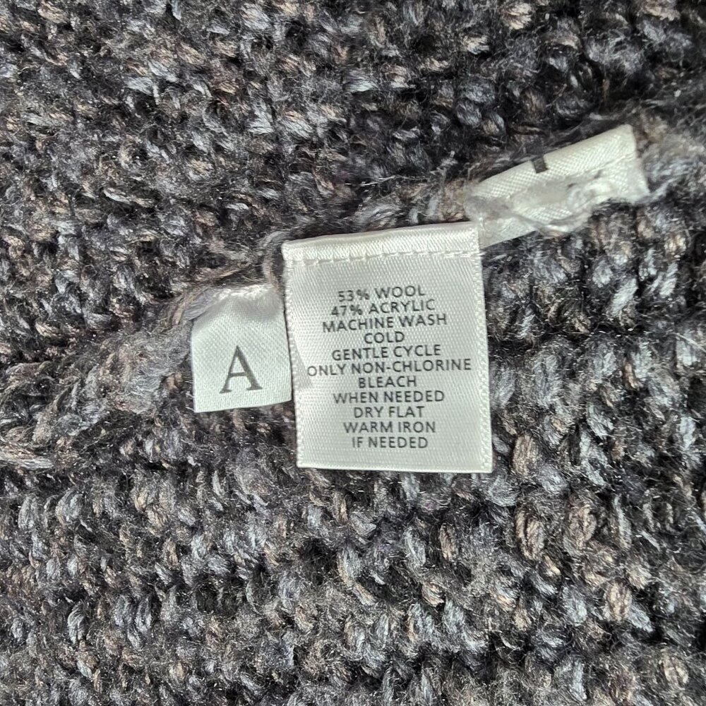 LOFT Gray and Black Colorblock Cardigan - Picture 4 of 6